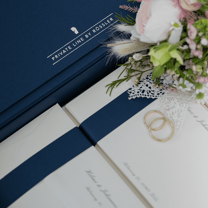 Personalisierbare Briefpapier Kassette | Edles Bütten Papier | 60 Stück | taupe