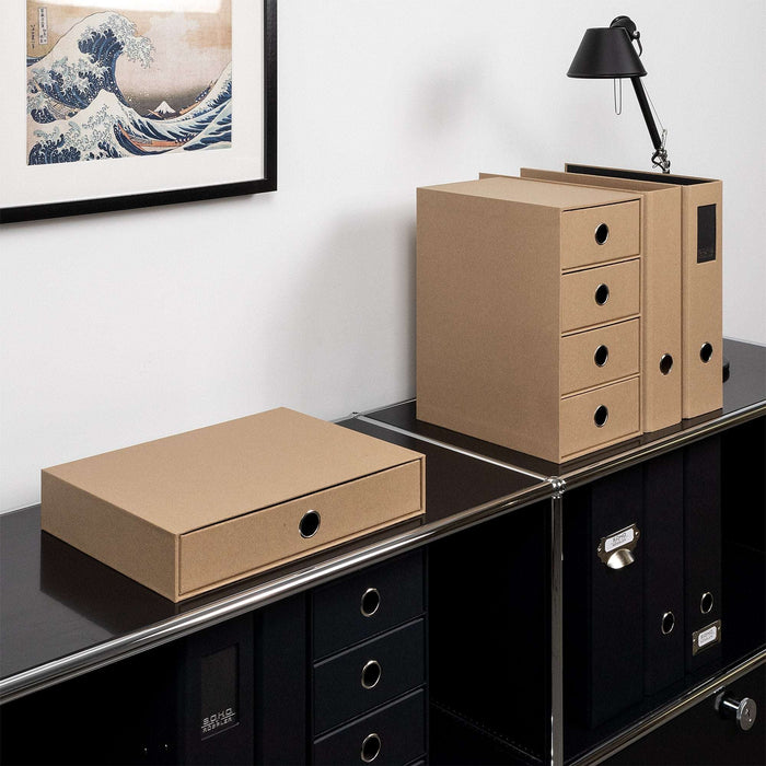 1er Schubladenbox für A4, Kraft