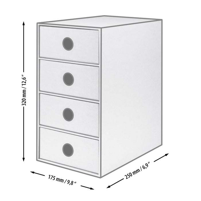 4er Schubladenbox für A5, Mint
