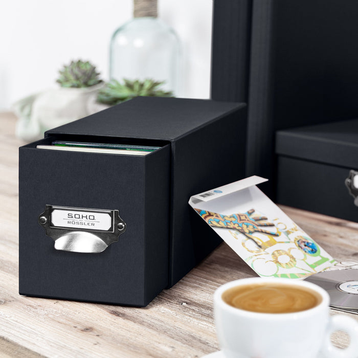 1er Schubladenbox für CDs, Schwarz