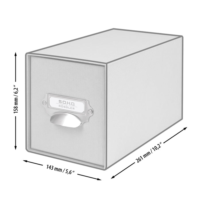 1er Schubladenbox für CDs, Taupe