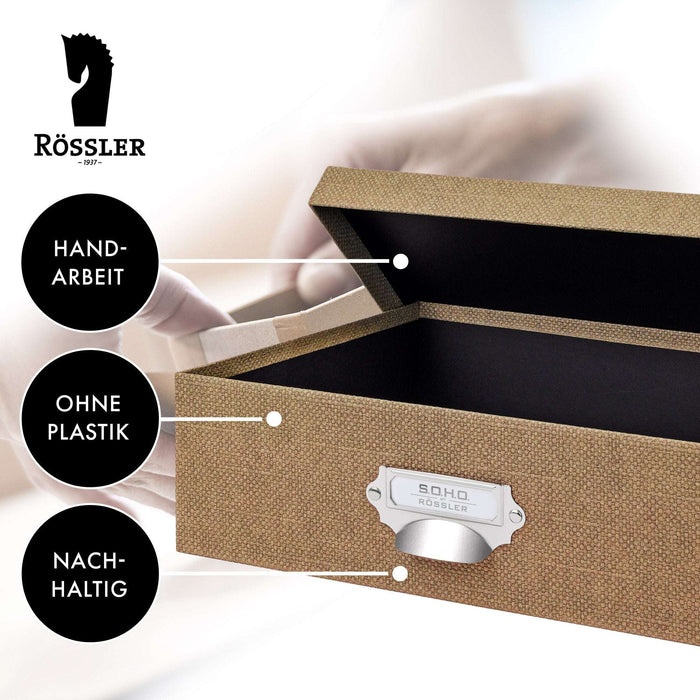 Aufbewahrungsbox mit Griff, Haselnuss-Braun