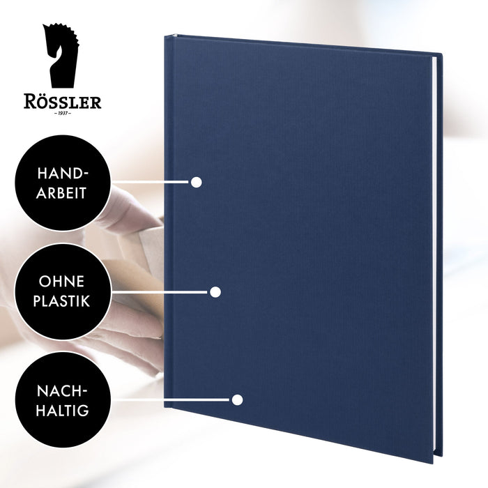 Notizbuch A4, Navy-Blau