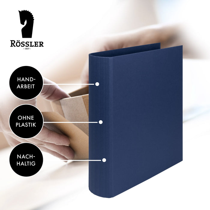 Ringbuch für A4, Navy-Blau